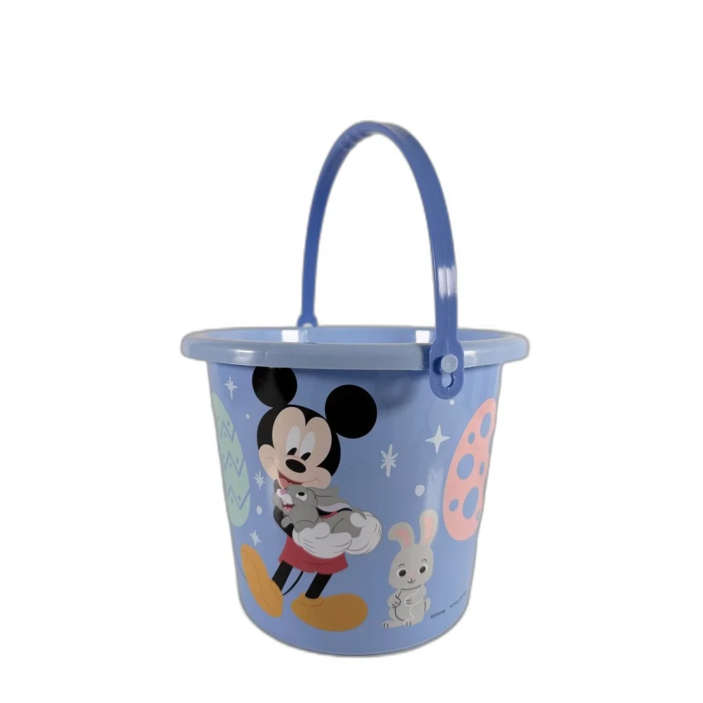 Disney Mickey Mouse Easter Bucket Blue Plastic Pail Egg Hunt Basket Kcare